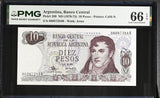 Argentina 10 Pesos ND 1970-73 P 289 Gem UNC PMG 66 EPQ