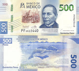 Mexico 500 Pesos 2023 Random Signatures P 136 UNC