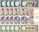 Ecuador Set4 xLot 5 UNC 1000 5000 20000 50000 Sucres 1988 1999 P 125 127 128 129