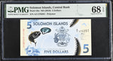 Solomon Islands 5 Dollars ND 2019 P 38 a Polymer Superb Gem UNC PMG 68 EPQ