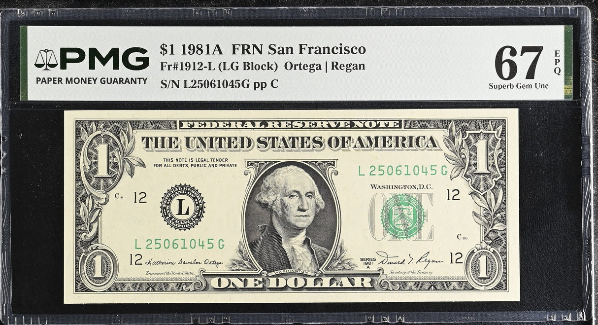 United States 1 Dollar USA 1981A P 468 b San Fran Superb Gem UNC PMG 67 EPQ