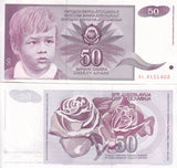Yugoslavia 50 Dinara 1990 P 104 UNC