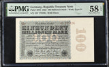 Germany 100 Millionen Mark 1923 P 107 b Choice About UNC PMG 58 EPQ