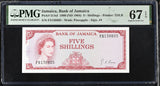 Jamaica 5 Shillings 1960 ND 1964 P 51Ad Superb Gem UNC PMG 67 EPQ