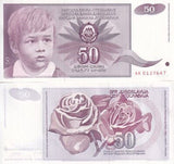 Yugoslavia 50 Dinara 1990 P 104 UNC