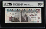 Egypt 100 Pounds 2010 P 67 j Gem UNC PMG 66 EPQ WTM Tutankhamen's Mask