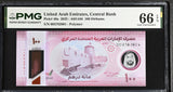 UAE United Arab Emirates 100 Dirhams 2025 P 40 a Gem UNC PMG 66 EPQ