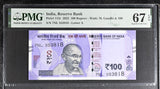 India 100 Rupees 2022 P 112 r Superb Gem UNC PMG 67 EPQ