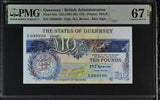 Guernsey 10 Pounds ND 1991-1995 P 54 Nice 999930 Superb Gem UNC PMG 67 EPQ