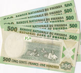 Rwanda 500 Francs 2004 P 30 UNC LOT 5 PCS