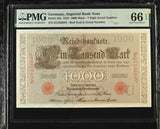 Germany 1000 Mark 1910 P 44 b Gem UNC PMG 66 EPQ