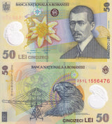 Romania 50 Lei 2018/2025 P 120 Polymer UNC ,Vlaicu's airplane, eagle