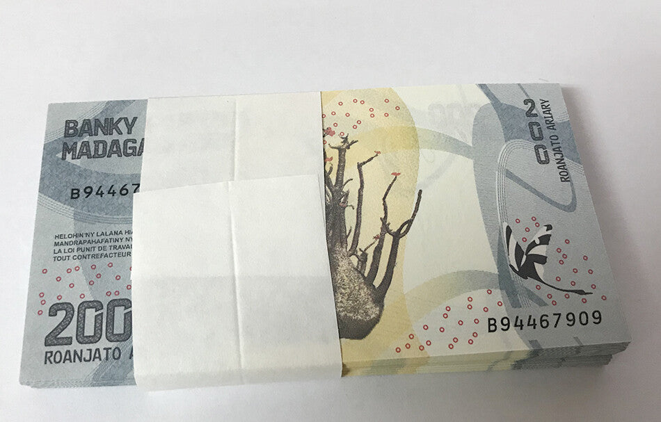 Madagascar 200 Ariary 2017 P 98 UNC Lot 100 Pcs 1 Bundle