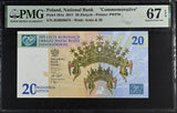 Poland 20 Zlotych 2017 Commemorative P 191 a Superb Gem UNC PMG 67 EPQ
