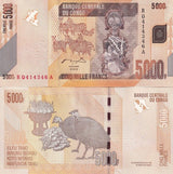 Congo 5000 Francs 2005/2012 P 102 UNC