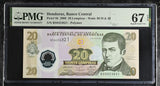 Honduras 20 Lempiras 2008 Polymer P 95 Superb Gem UNC PMG 67 EPQ