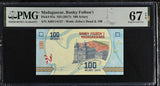 Madagascar 100 Ariary ND 2017 P 97 a Superb Gem UNC PMG 67 EPQ