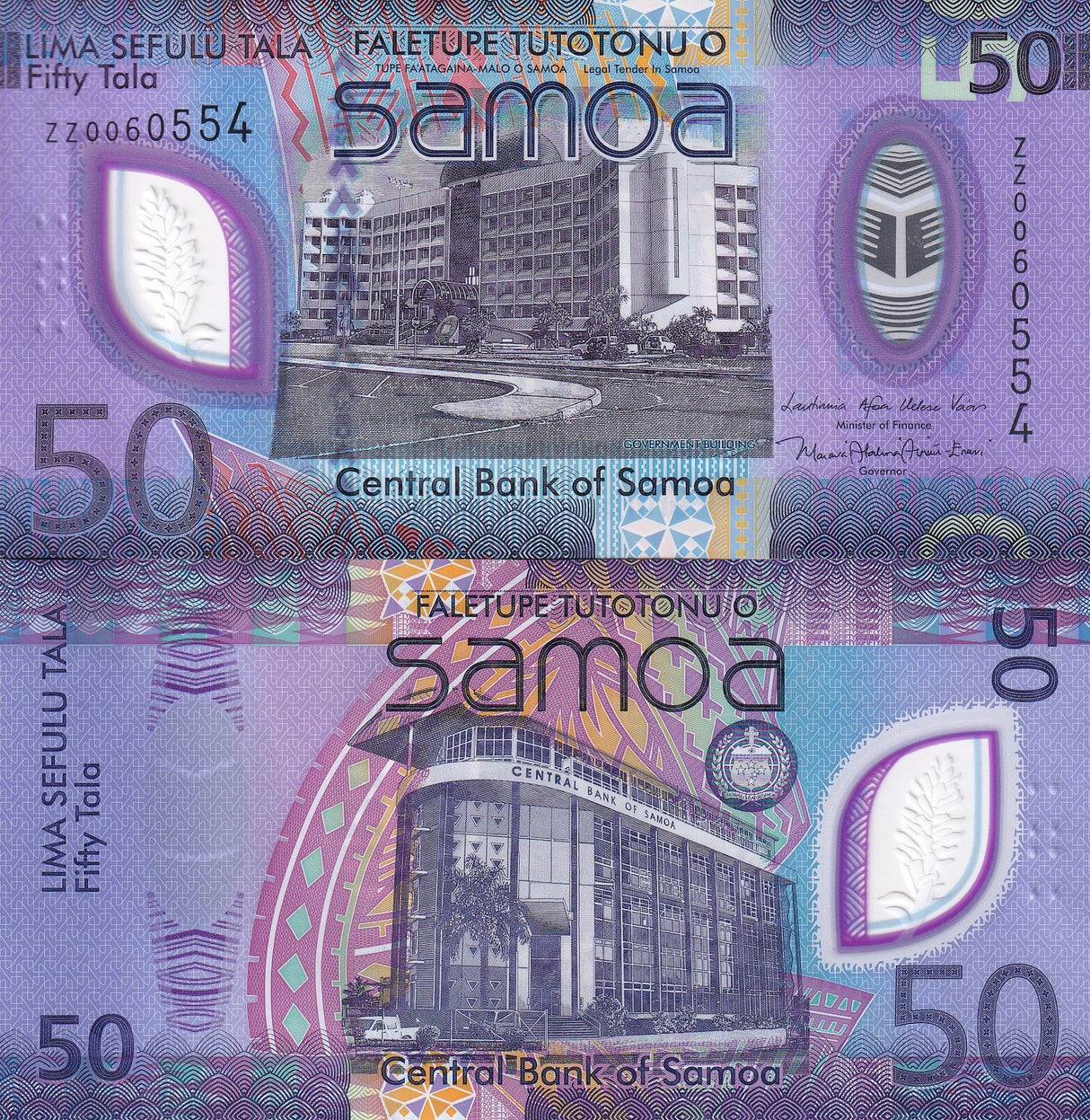 Samoa 50 Tala ND 2025 Polymer P NEW Replacement ZZ Prefix UNC