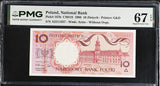 Poland 10 Zlotych 1990 P 167 b Superb Gem UNC PMG 67 EPQ