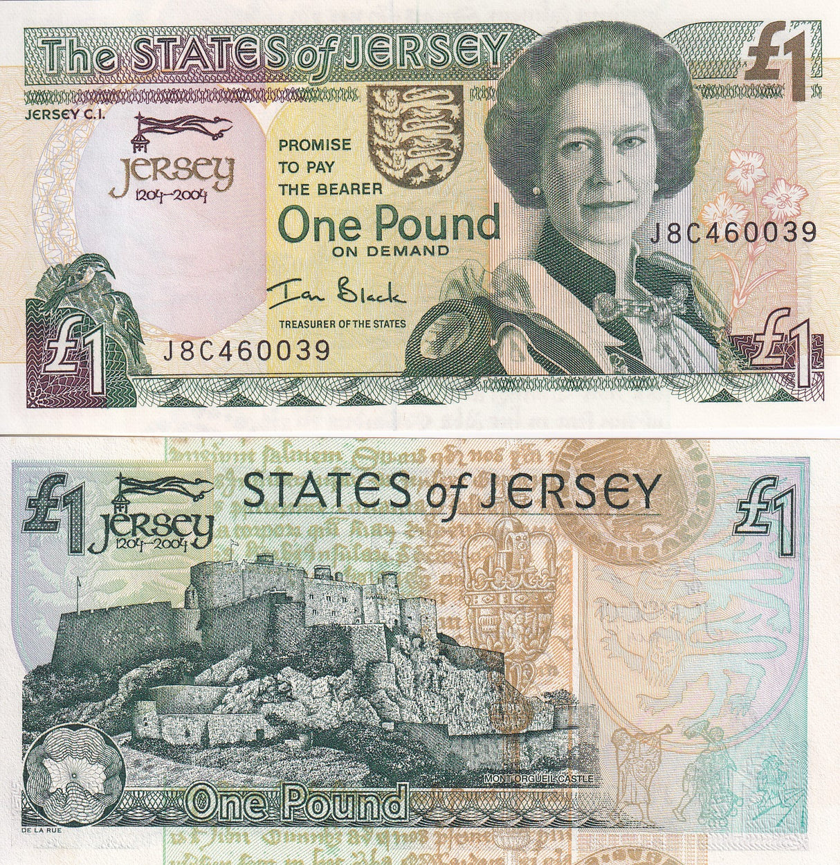Jersey 1 Pound 2004 Commemorative QE II P 31 UNC Little Yellow Foxing