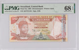 Swaziland 50 Emalangeni 2001 P 31 a Superb Gem UNC PMG 68 EPQ