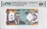 Namibia 60 Dollars 2025 P 19 Commemorative Polymer Superb Gem UNC PMG 68 EPQ