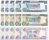 Zambia Set 3 X Lot 5 = 15 UNC 20 50 100 Kwacha 1992 - 2009 P 36 37 38 Lusaka