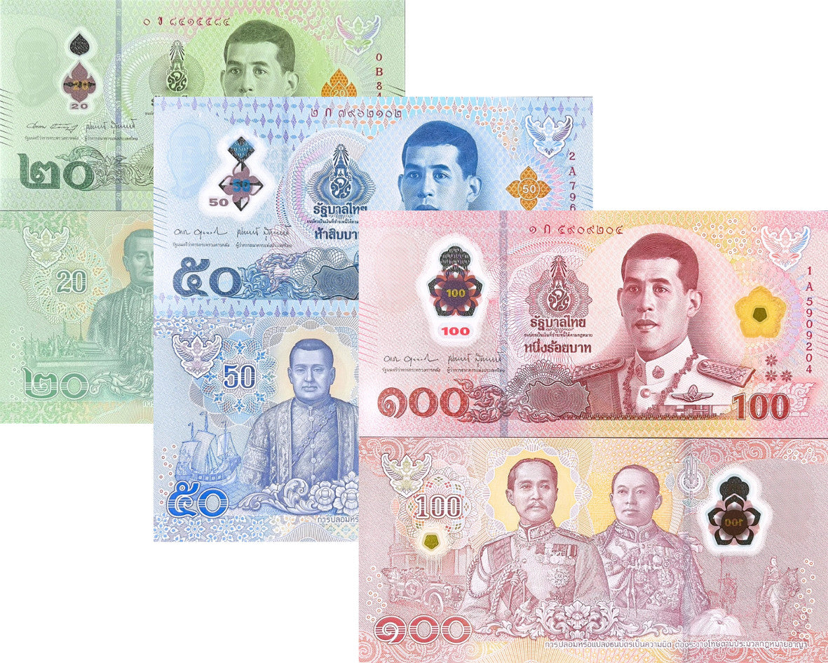 Thailand SET 3 UNC 20 50 100 Baht ND 2025 P 142 P 146 P 147 NEW Polymer UNC