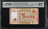 Lebanon 20000 Livres 2014 P 93 b Superb Gem UNC PMG 67 EPQ