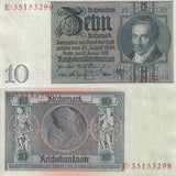 Germany 10 Reichsmark 1929 P 180 a AUnc