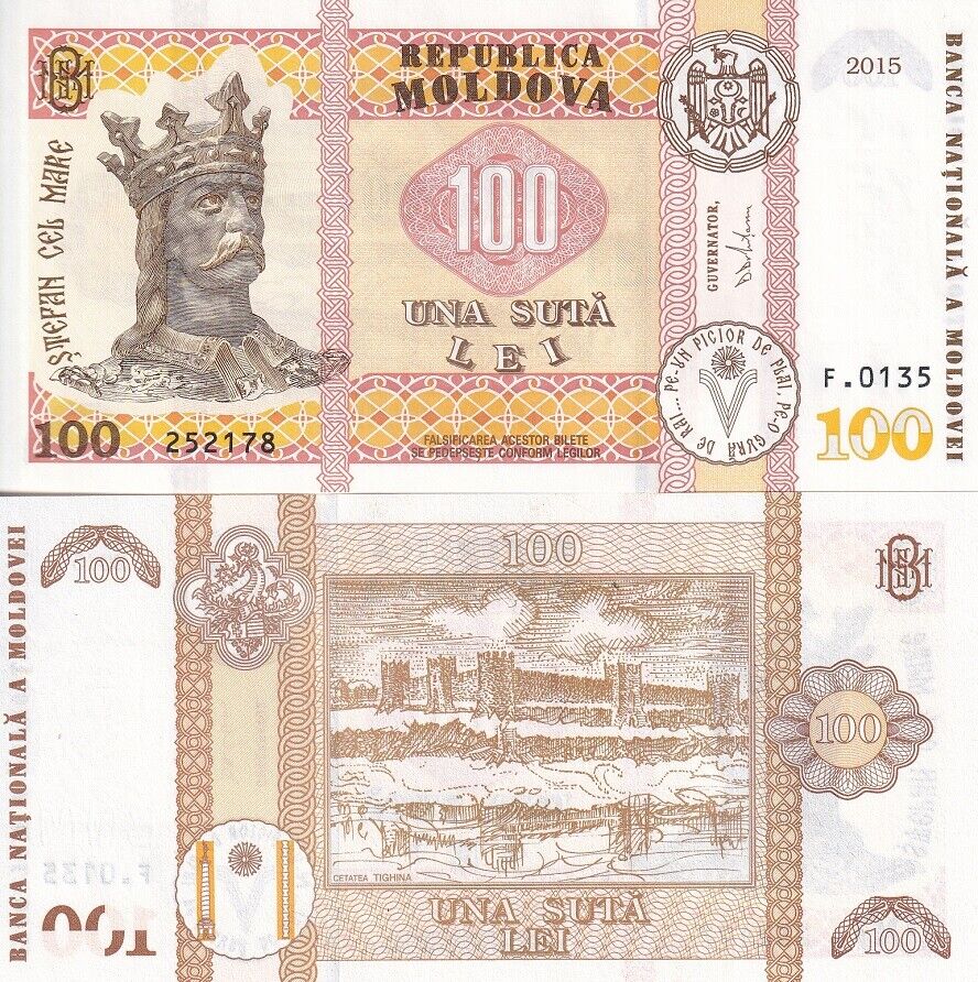 Moldova 100 Lei 2015 P 25 UNC