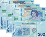 Honduras 200 Lempiras 2023 / 2026 P 114 NEW Color Design LOT 3 UNC