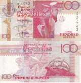 Seychelles 100 Rupees ND 2001 P 40 b UNC ,Vieille Babone Cecile fish,Mahe Island