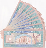 Somaliland 50 Shillings 2002 P 7 UNC LOT 10 PCS