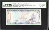 Maldives 5 Rufiyaa 2011 P 18 e Superb Gem UNC PMG 68 EPQ