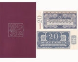 Czechoslovakia 20 Korun 1953/2023 P 72A Official Reprint W/Folder UNC