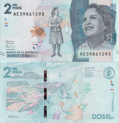 Colombia 2000 Pesos 2016 P 458 b UNC LOT 3 PCS
