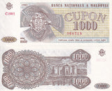 Moldova 1000 Lei 1993 P 3 UNC