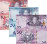 Lesotho SET 3 UNC 10 20 50 Maloti 2024 2025 P New Hybrid UNC