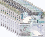 Qatar 1 Riyal 2015 P 28 UNC LOT 10 PCS