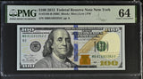 United States 100 Dollars USA 2013 P 543 New York choice UNC PMG 64