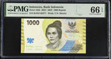 Indonesia 1000 Rupiah 2022 / 2023 P 162 b Gem UNC PMG 66 EPQ