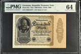 Germany 1000 Mark 1922 P 82 a Choice UNC PMG 64