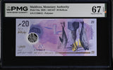 Maldives 20 Rufiyaa 2025 P 34 a Superb Gem UNC PMG 67 EPQ TOP POP