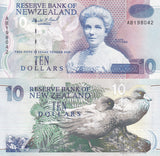 New Zealand 10 Dollars ND 1992 P 178 UNC