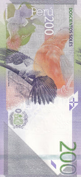 Peru 200 Soles 2021 P 200 Gallito De las Rocas Bird UNC ,Flor Bella Abanquina
