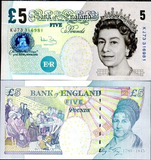 Great Britain 5 Pounds ND 2004 Sign A. Bailey P 391 c AUnc