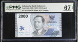 Indonesia 2000 Rupiah 2022 / 2023 P 163 b Superb Gem UNC PMG 67 EPQ