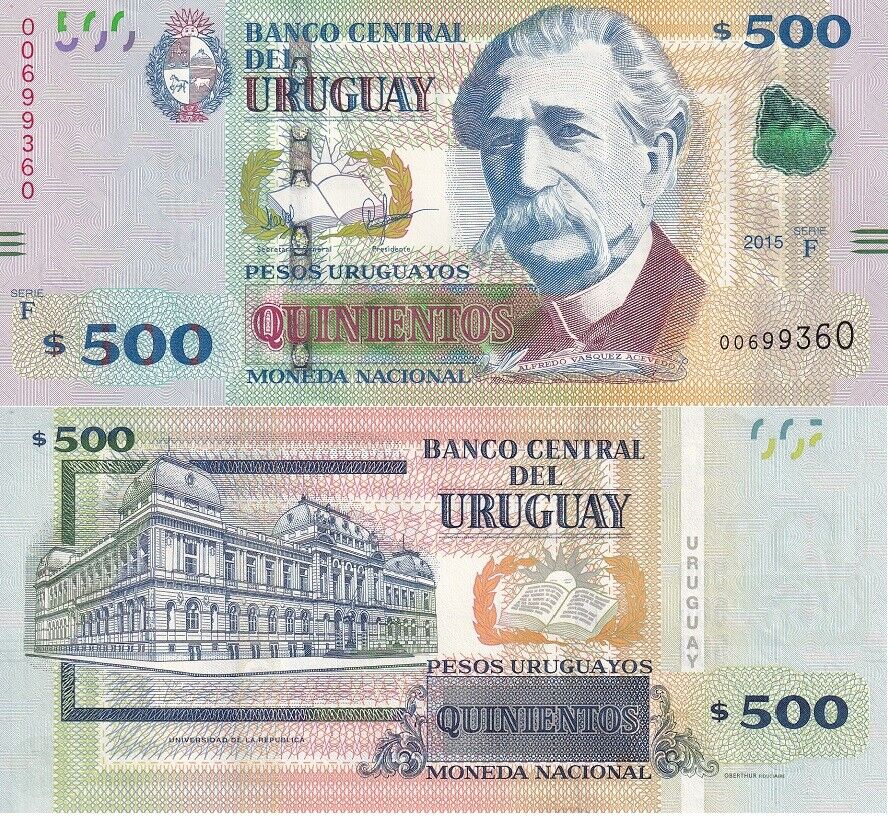 Uruguay 500 Pesos 2015 P 97 UNC