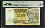 Zaire 200 Zaire 1994 P 61 a Superb Gem UNC PMG 67 EPQ TOP POP